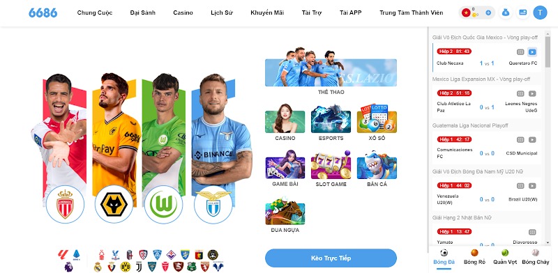 6686 - Sân chơi cá cược với kho game đẳng cấp nhất thị trường