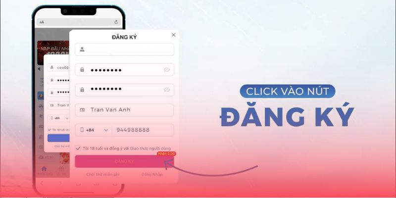 3 bước hướng dẫn đăng ký tài khoản thành viên nhà cái chi tiết